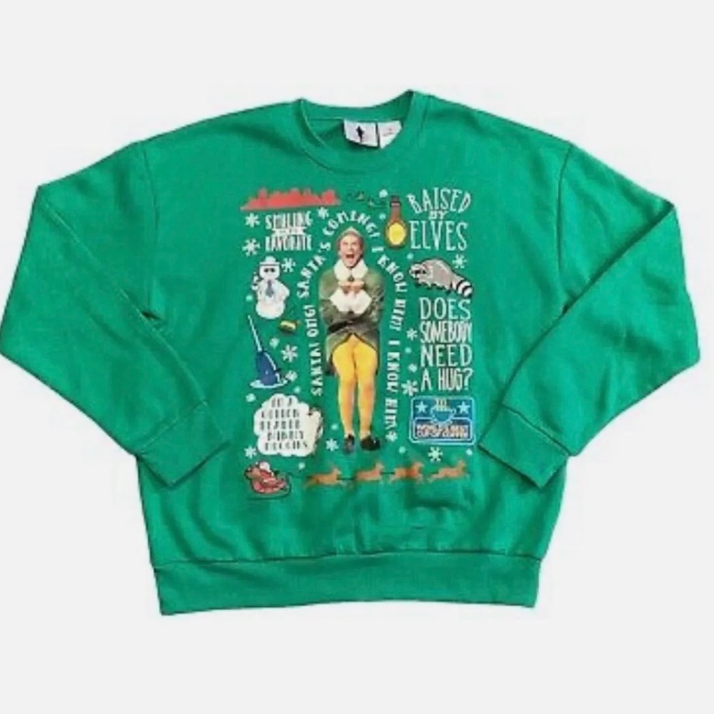 Elf Kids Long Sleeve Graphic Sweater Size 6/7 Boy/Girl